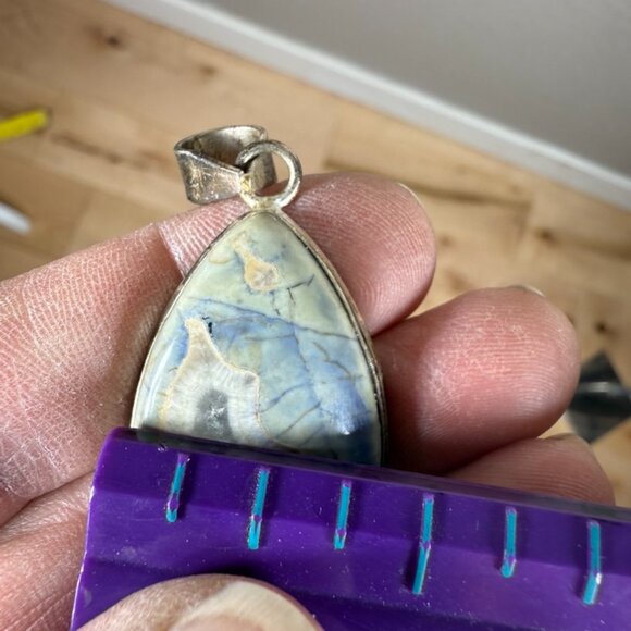 Stone and Silver Pendant - Picture 7 of 7